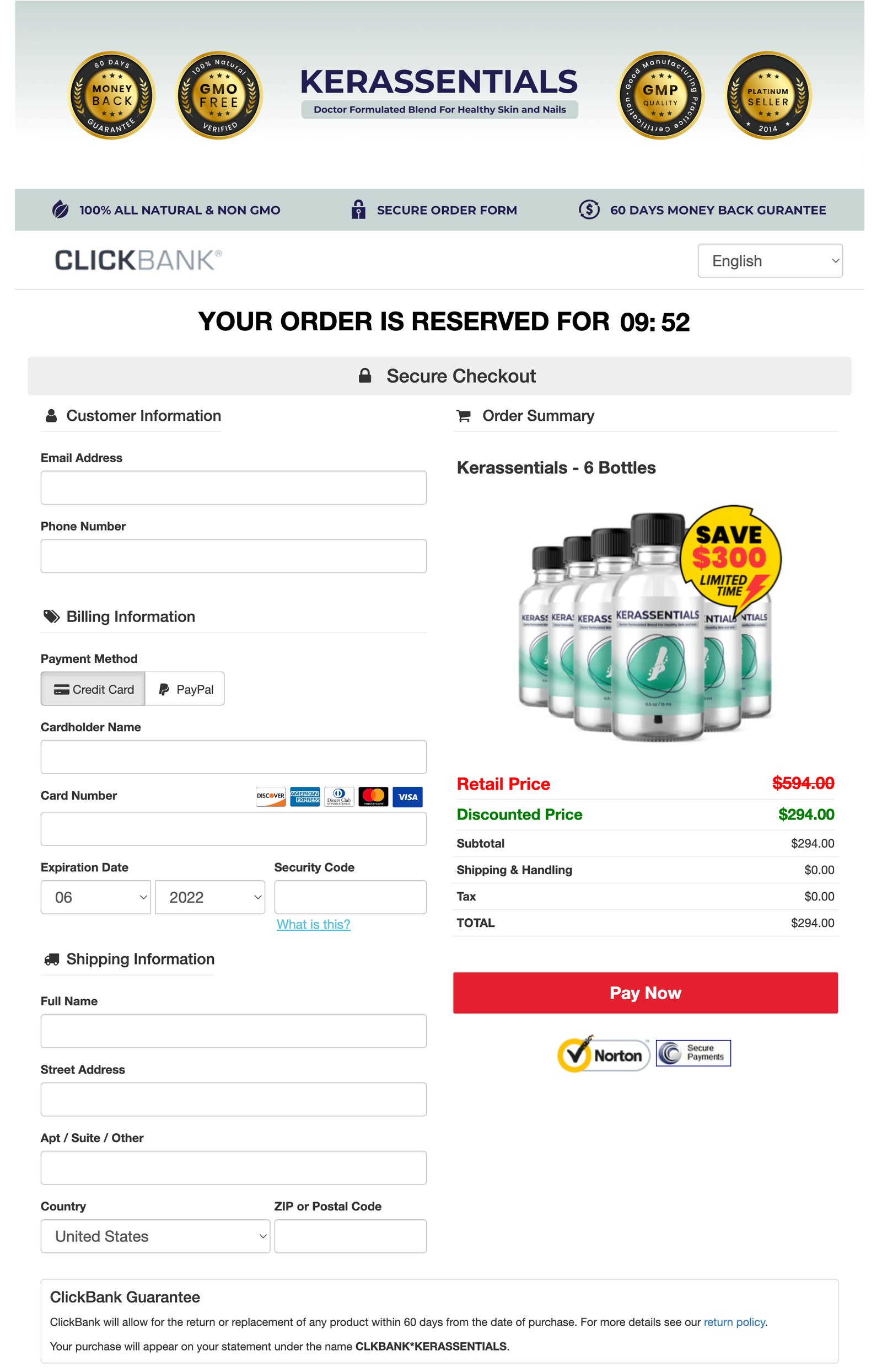 Kerassentials Order Page